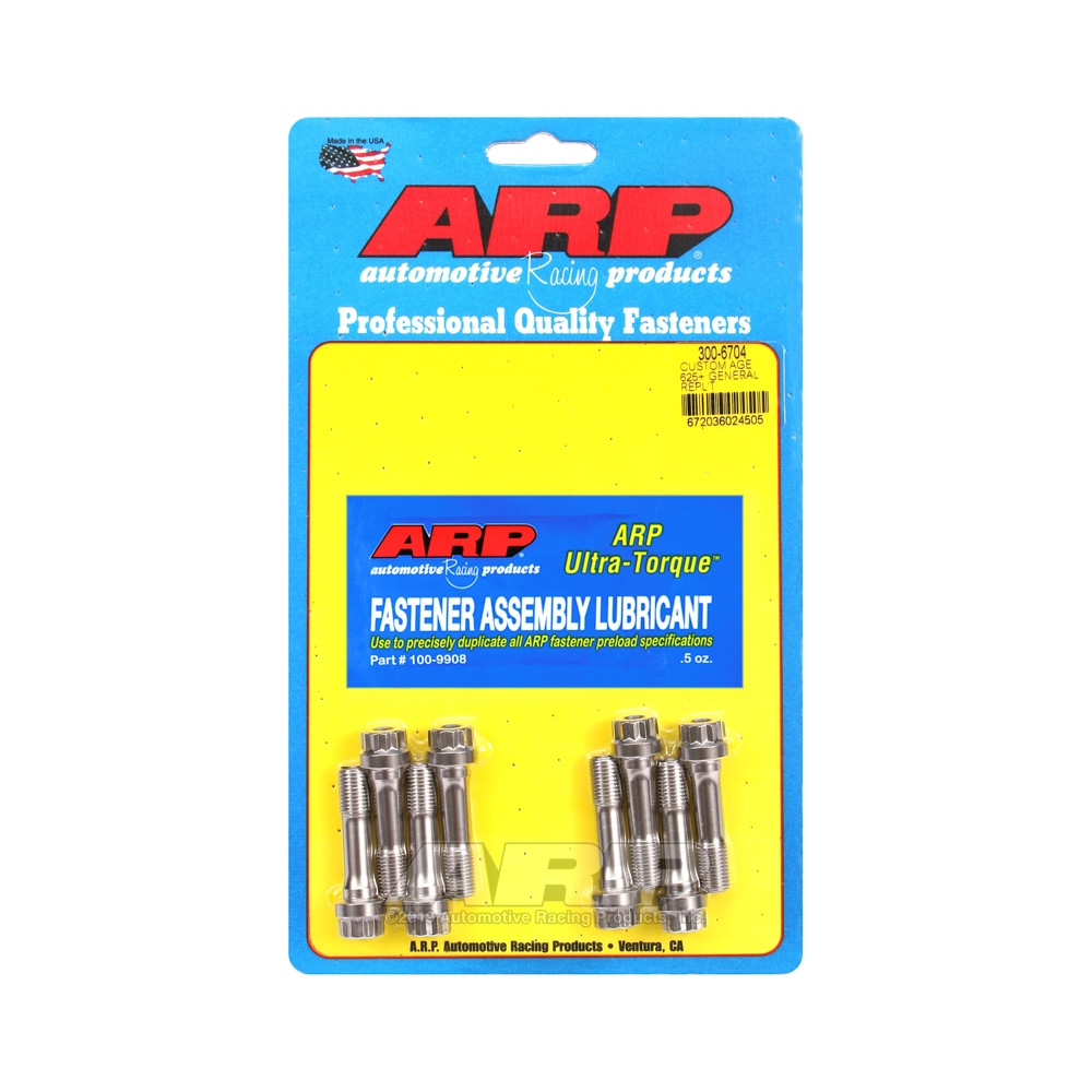 ARP Custom Age 625+ 3/8 1.500 connecting rod bolt kit (8 pieces) - ARP-300-6704 - 300-6704 - 3666618030623