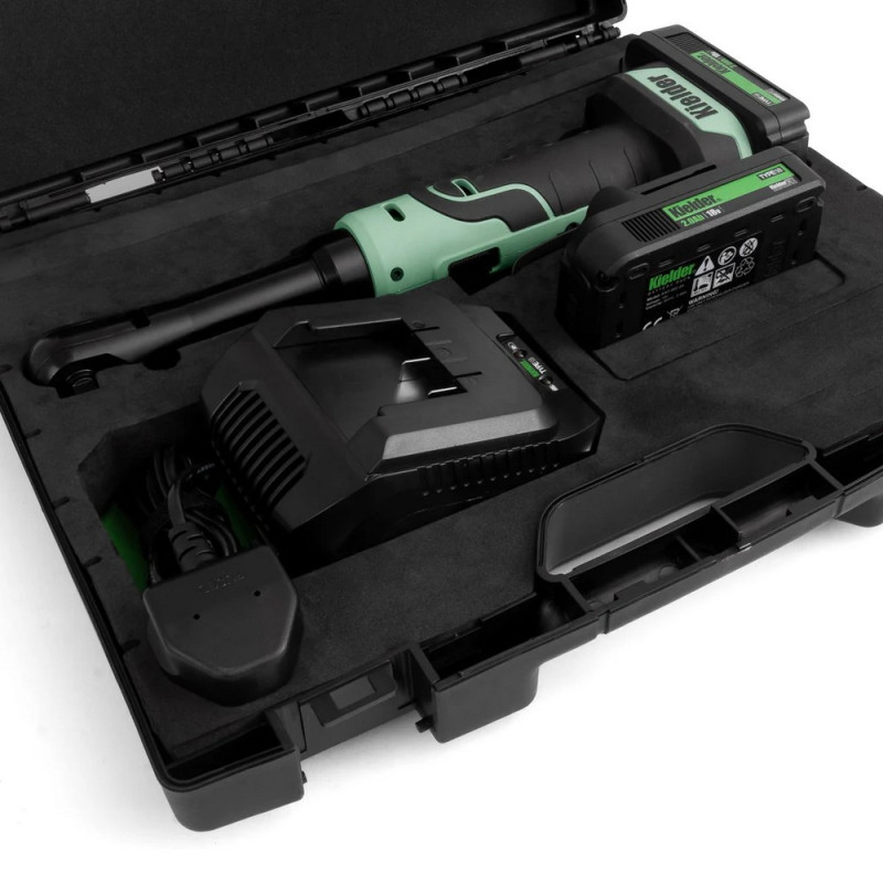 KIELDER 18V 3/8" long ratchet set with charger + Pro carrying case + 2 2.0Ah batteries - KWT-010-22 - KWT-010-22EU - 5060441196811