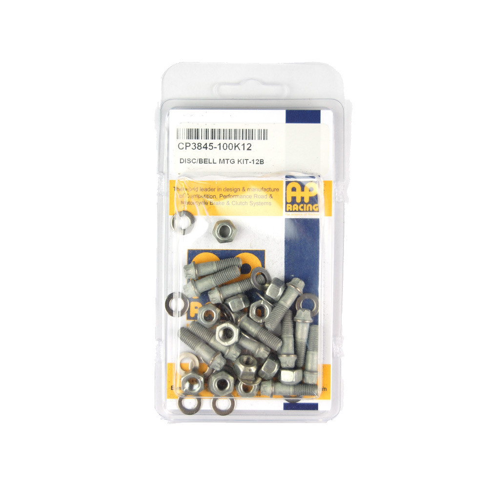 Set de șuruburi și piulițe AP Racing, 12 piese, 0,25" UNF x 0,875", cu cap hexagonal - AP-CP3845-100K12 - CP3845-100K12 - 3661768319956