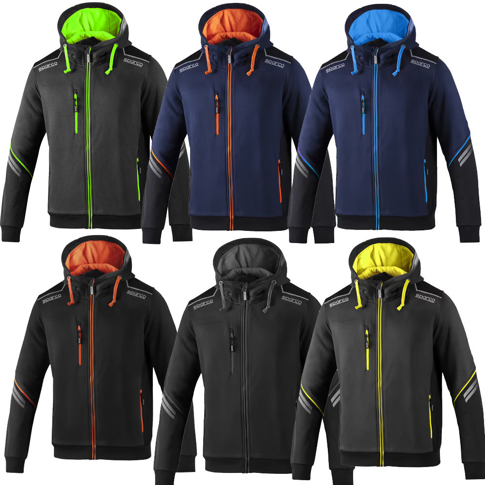 Sparco Tech hooded full zip - 02414.MBL.S - 02414BMAZ1S