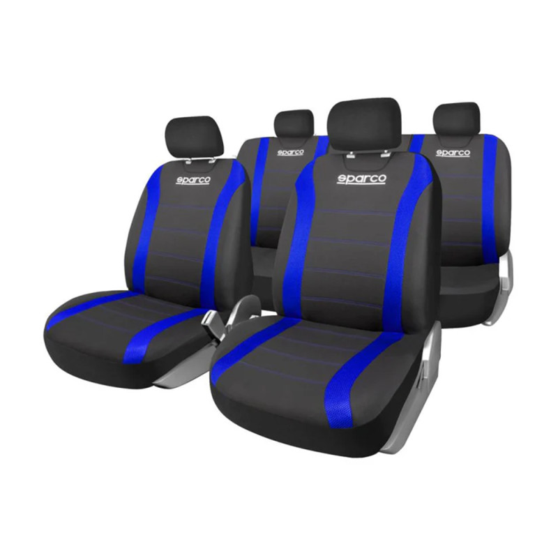 Complete set covers SPARCO zwart met blauwe strepen (AV-logo) - LI-SPS450BLB - SPS450BLB - 6922516336968