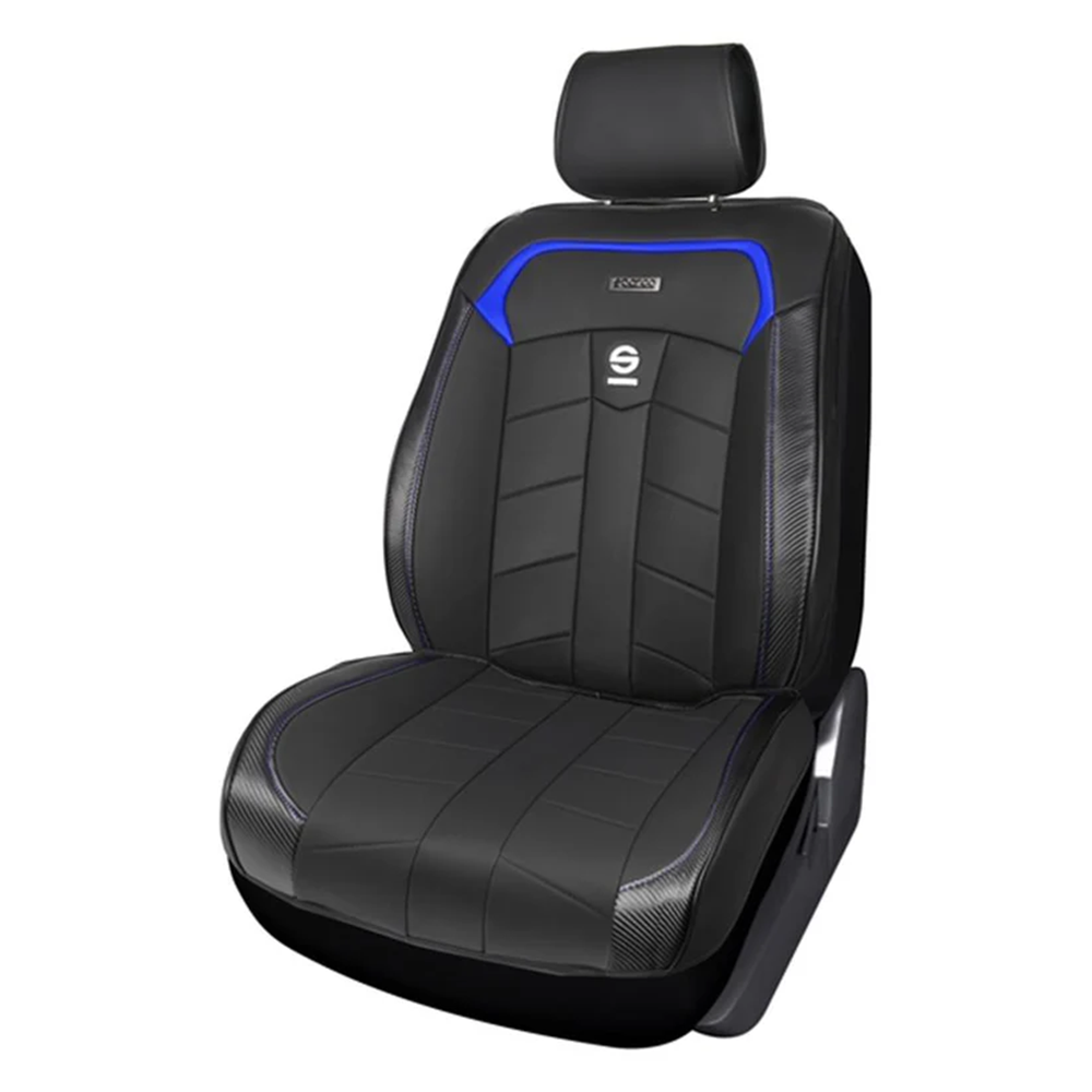 Housse de siège premium SPARCO noir/ liseret bleu (a l'unité) - LI-SPS421BL - SPS421BL - 6922516329397