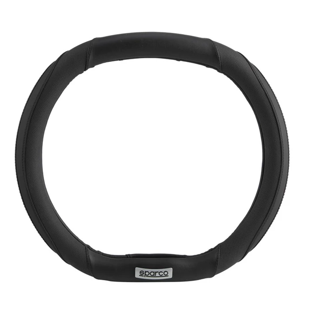 Husă de volan cu două muchii plate SPARCO, negru, Ø 35 cm - LI-SPS149BK - SPS149BK - 6922516341801