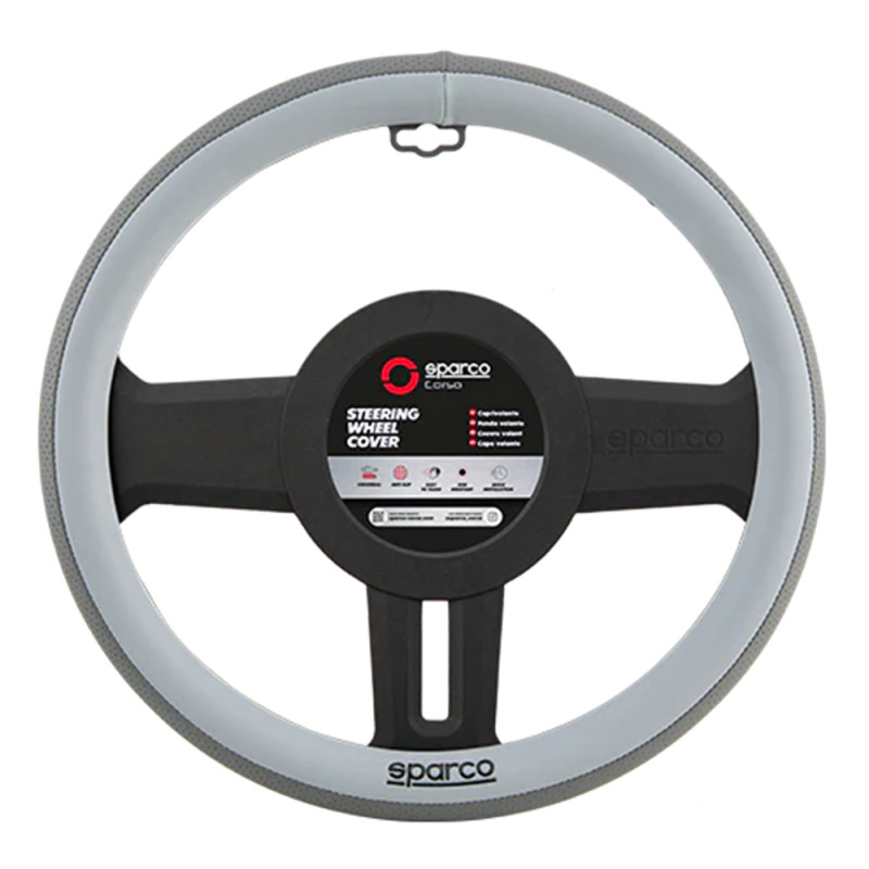Grijs/blauwe stuurwielhoes SPARCO originele look Ø37,5cm - LI-SPS144BLGR - SPS144BLGR - 6922516340378