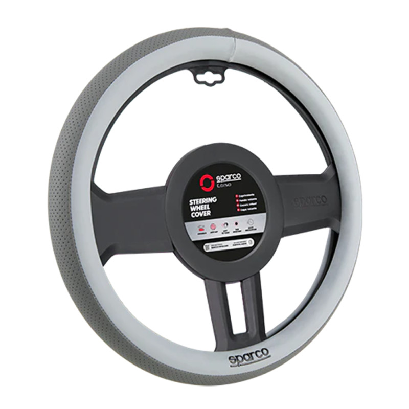 Grijs/blauwe stuurwielhoes SPARCO originele look Ø37,5cm - LI-SPS144BLGR - SPS144BLGR - 6922516340378