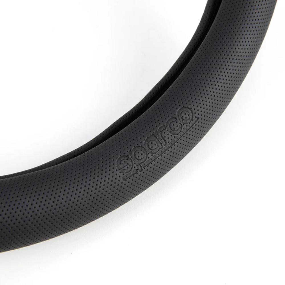 Zwarte stuurwielhoes SPARCO met middenring Ø38cm - LI-SPS142BK - SPS142BK - 6922516340255