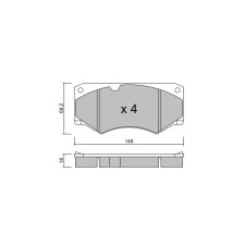 GT2i Race Front brake pads for MERCEDES BENZ G OFF-ROAD Off-Road - Brake calipers Perrot