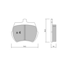 GT2i Race Front brake pads for ROVER Mini 1.3 Gr N - Brake calipers Lockheed