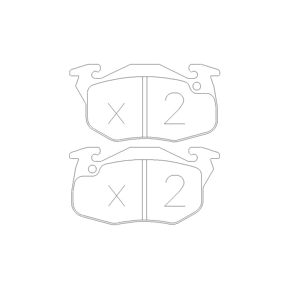 GT2i Race Avant remblokken voor PEUGEOT 205 1.6 GTI Gr N - Bendix remklauwen - GT-PR0395T - 3661768552988