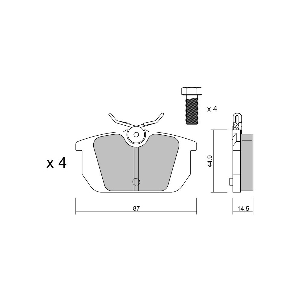 Pastiglie freno posteriori GT2i Race per FIAT Uno 1.4i Turbo Gr N - Pinze freno Girling - GT-PR0660T - 3666618560519
