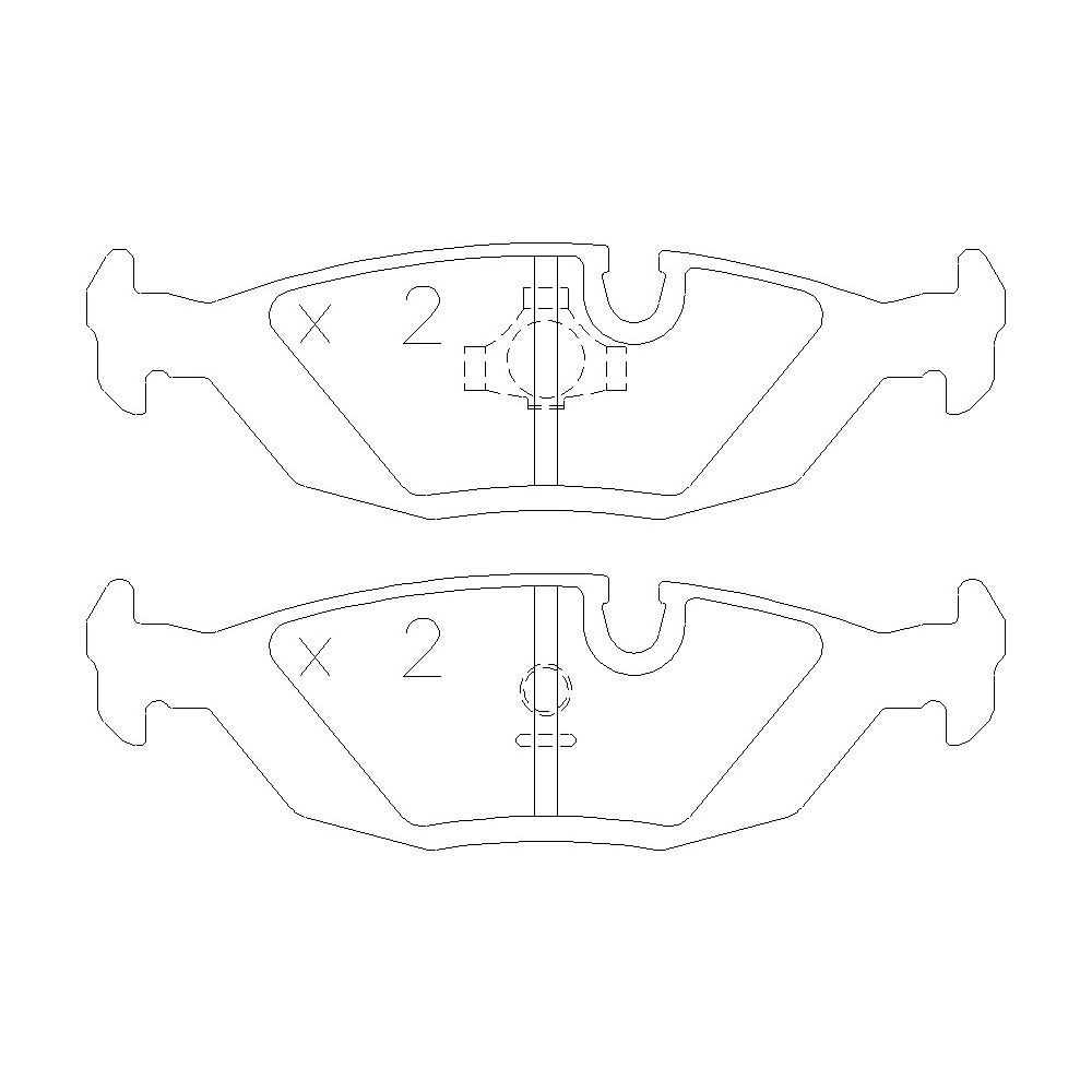 Plaquettes de frein GT2i Race Arrière pour BMW Serie 3 (E30) 320iS Gr N - Etriers de frein Ate - GT-PR0721T - 3661768553084