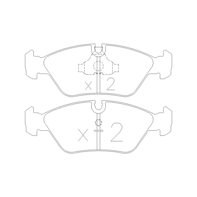 GT2i Race Front brake pads for BMW Serie 3 (E30) M3 Gr N - Brake calipers Ate - GT-PR0930T - 3661768553121