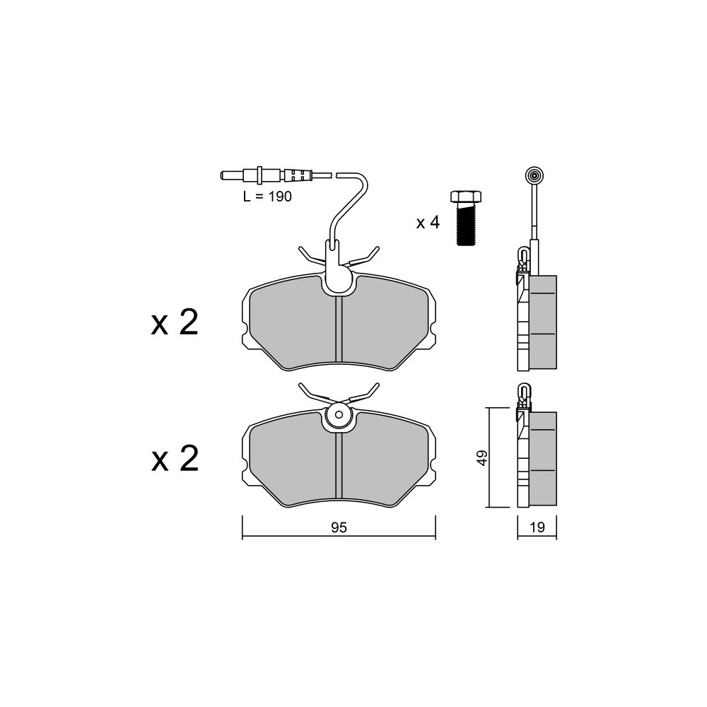 Pastiglie freno anteriori GT2i Race per CITROEN Saxo 1.6i 16V Cup - Pinze freno Girling - GT-PR1010T - 3666618561035