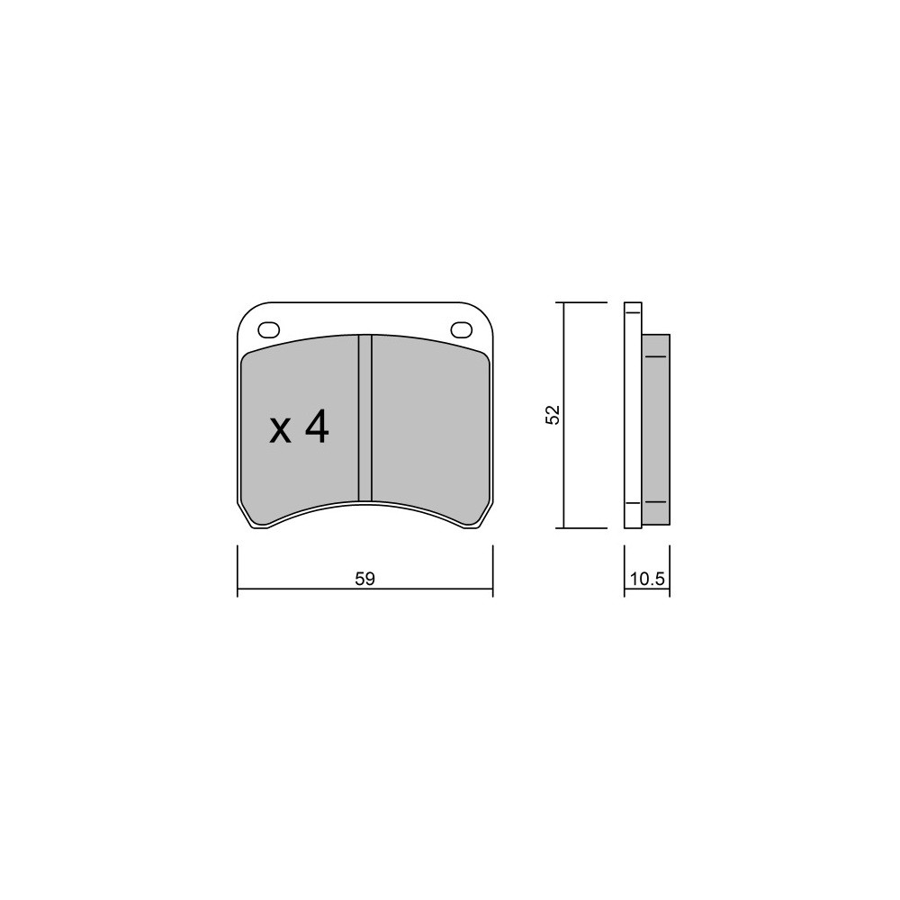 GT2i Race Rear brake pads for RENAULT Clio II 1.6i 16V S1600 - Brake calipers AP Racing - GT-PR10200T - 3661768238486