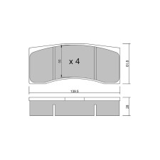 Plaquettes de frein GT2i Race pour étiers de frein Brembo 07.7859.2 4 pistons