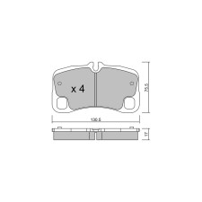 GT2i Race Rear brake pads for PORSCHE 911 (997) 3.8 GT3 Cup - Brake calipers Brembo