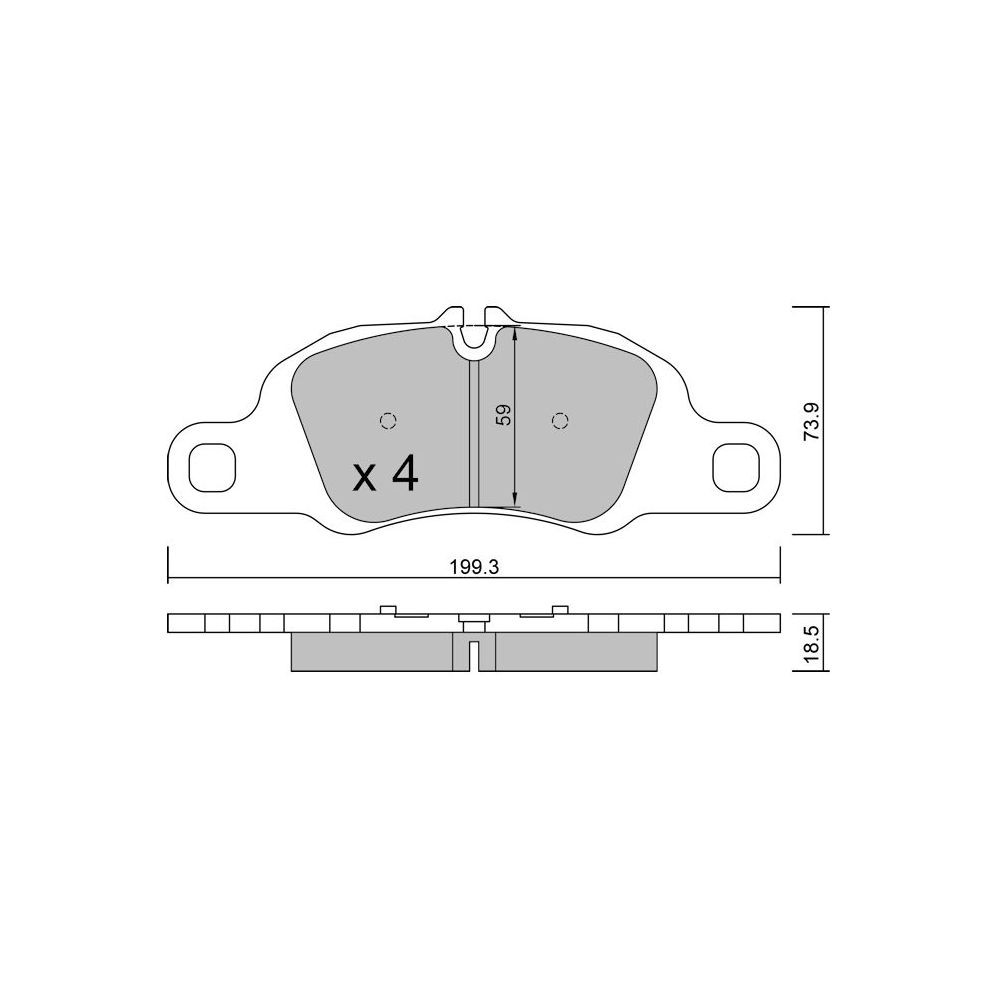 GT2i Race Rear brake pads for PORSCHE Cayman (981) 2.7, S 3.4, GTS 3.4 2013- - Brake calipers Brembo - GT-PR10510T - 3666618559537