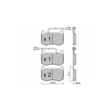 GT2i Race Rear brake pads for ALFA ROMEO Giulia (952) 2.2 D Q4 180 hp 2016- - Brake calipers Brembo