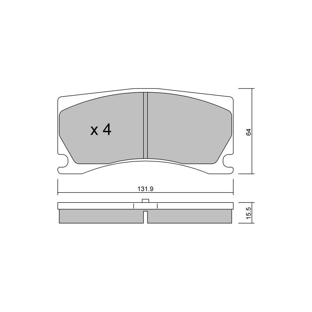 GT2i Race Avant remblokken voor PEUGEOT 308 II 1.6 GTi 2014-21 - Alcon remklauwen - GT-PR11060T - 3666618559582