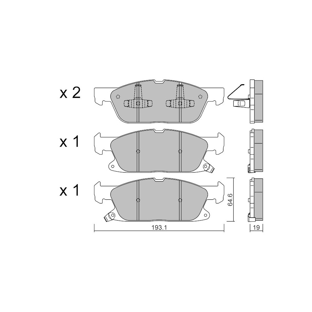 Plaquettes de frein GT2i Race Avant pour FORD Focus 2.0 ST EcoBlue, 2.3 ST Ecoboost 2018- - Etriers de frein Ate  - GT-PR11170T - 3666618559797