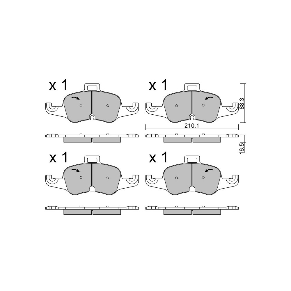 Plaquettes de frein GT2i Race Avant pour AUDI TT - TT Quattro (FV) TTS 2.0i 16V TFSi 2014-23 - Etriers de frein Ate  - GT-PR11270T - 3661768238400