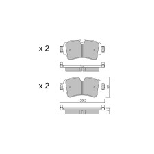 Plaquettes de frein GT2i Race Arrière pour AUDI RS4-S4 (8W) S4 3.0i V6 TFSI 2016- - Etriers de frein Trw
