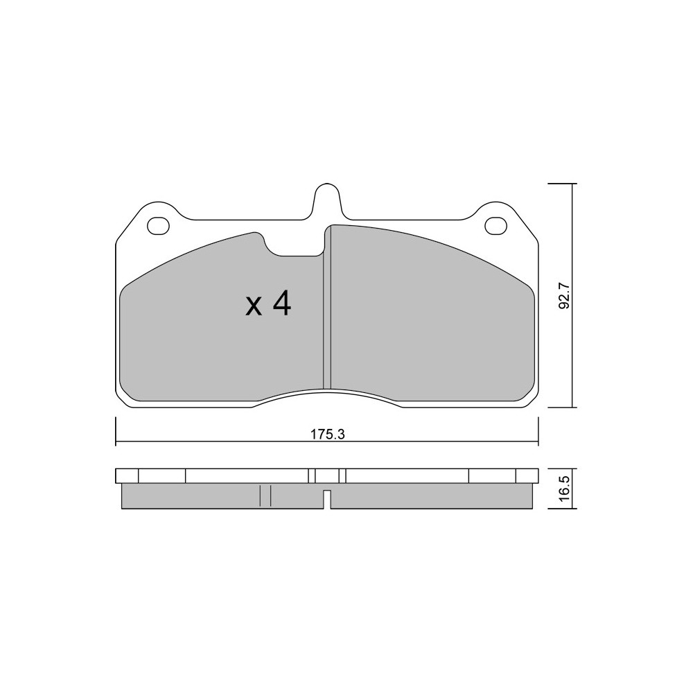 Plaquettes de frein GT2i Race pour étiers de frein AP Racing CP8520 6 pistons - GT-PR11510T - 3666618559193