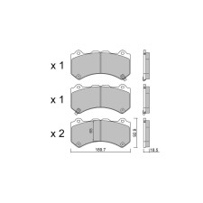 Plaquettes de frein GT2i Race Avant pour NISSAN GT-R (R35) 3.8i V6 Turbo 2007- - Etriers de frein Brembo