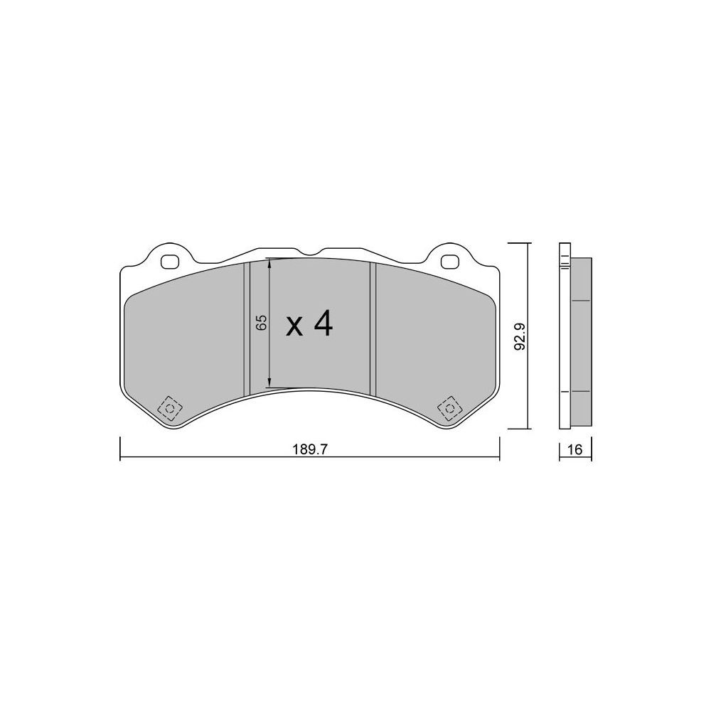 GT2i Race Rear brake pads for JEEP Grand Cherokee IV (WK, WK2) 6.2 i V8 4x4 2010-23 - Brake calipers Brembo - GT-PR11820T - 3666618559940