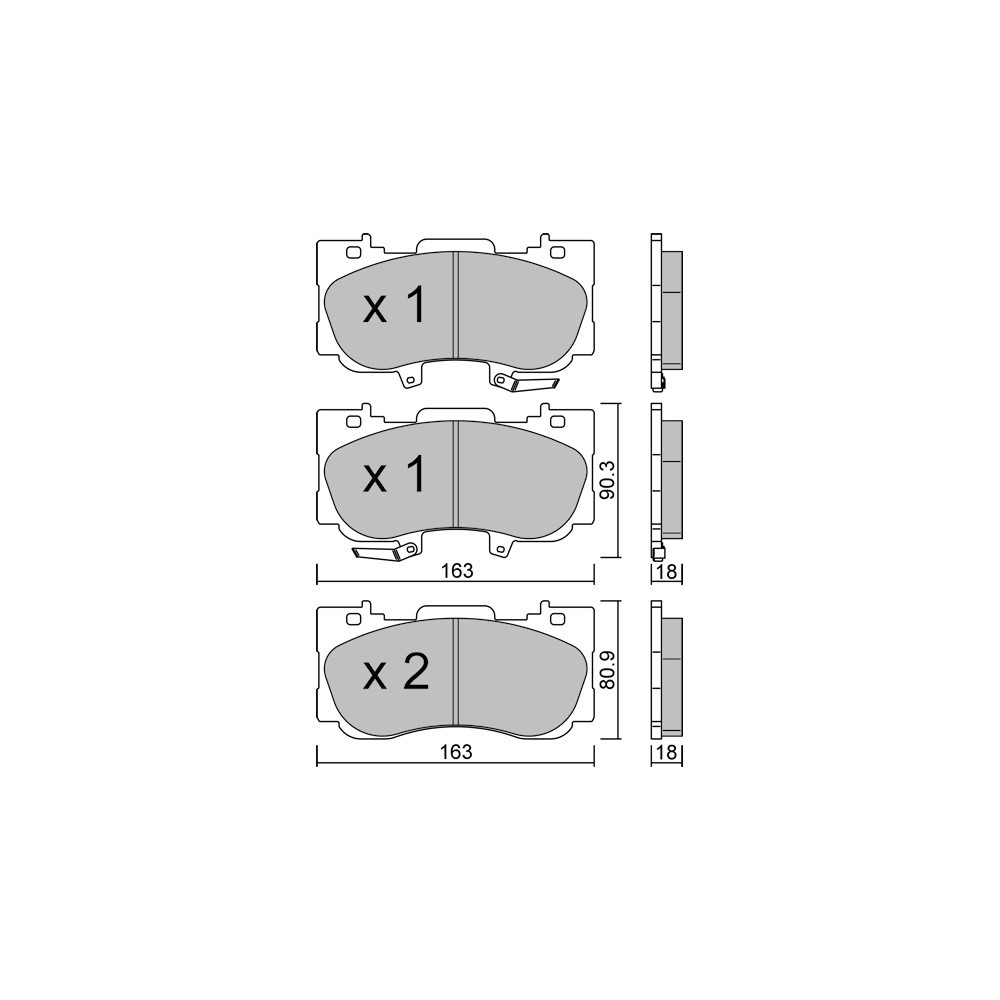 Plaquettes de frein GT2i Race Avant pour FORD Mustang V 2.3i 16V Turbo 2014- - Etriers de frein Advics - GT-PR11830T - 3666618559766