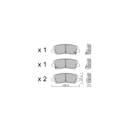 GT2i Race Rear brake pads for FORD Mustang V 2.3i 16V Turbo 2014- - Brake calipers Sumitomo