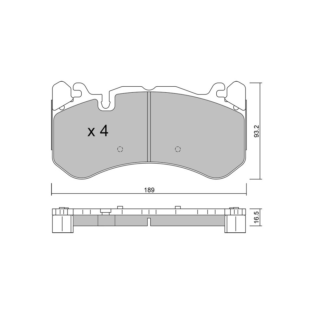 Plaquettes de frein GT2i Race Avant pour MERCEDES BENZ AMG GT (C190-R190) 4.0i V8 BiTurbo 2014-18 - Etriers de frein Brembo - GT-PR11981T - 3666618559674