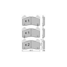 GT2i Race Rear brake pads for FORD Focus 2.3i 16V Turbo RS 350 hp 2012-18 - Brake calipers Brembo