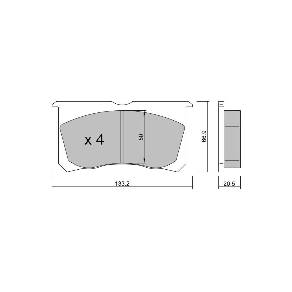 GT2i Race Front brake pads for FORD Fiesta 1.6i 16V R2 Asphalt - Brake calipers AP Racing - GT-PR12330T - 3666618560885