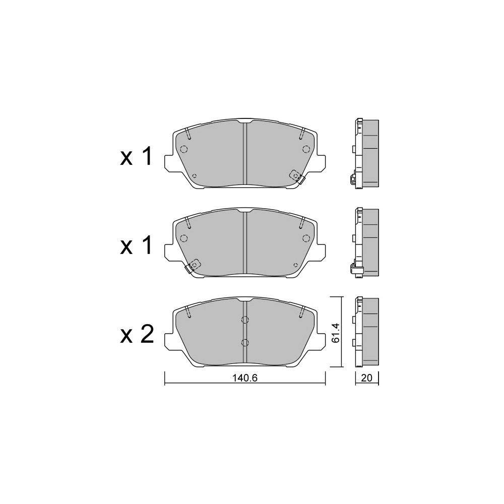 Plaquettes de frein GT2i Race Avant pour HYUNDAI i30 N 2.0 T-Gdi 2017- - Etriers de frein Mando  - GT-PR12410T - 3666618559735