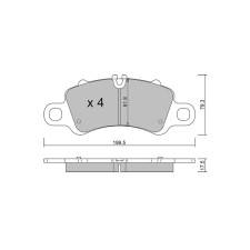 Plaquettes de frein GT2i Race Avant pour PORSCHE 911 (991) 3.4 Carrera / Carrera 4 2012-19 - Etriers de frein Brembo