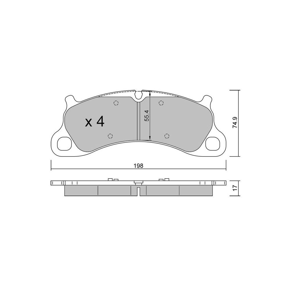 Plaquettes de frein GT2i Race Avant pour PORSCHE 911 (991) 3.8 Carrera 4S / Carrera 4 GTS 2012-19 - Etriers de frein Brembo - GT-PR12550T - 3666618559568