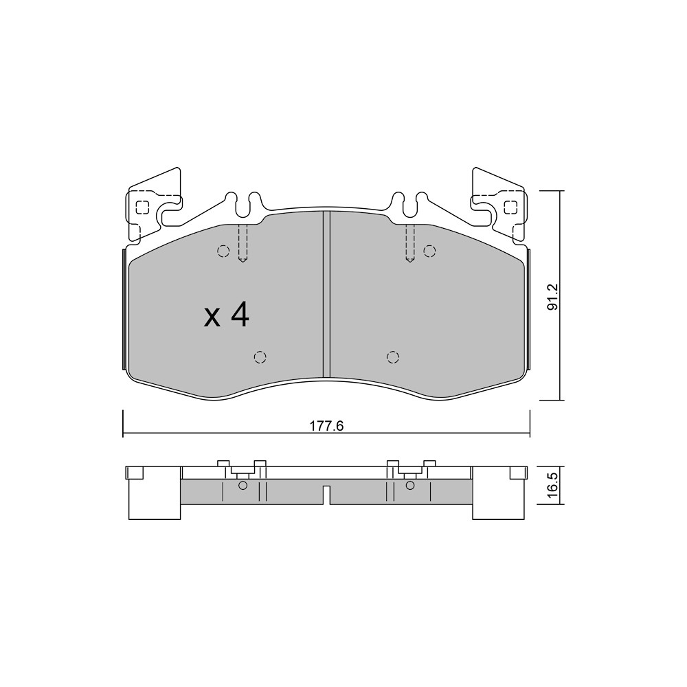 GT2i Race Rear brake pads for MERCEDES BENZ Classe A (W177) 45 AMG 2019- - Brake calipers Brembo - GT-PR12700T - 3666618559643