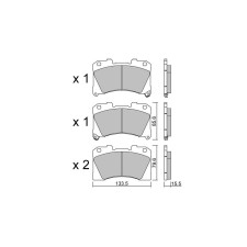 GT2i Race Front brake pads for TOYOTA Yaris GR 1.6i 12V Turbo R1T Naz. 4x4 - Brake calipers Advics