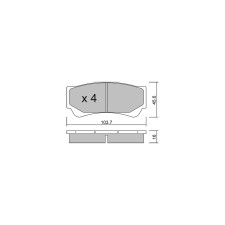 Plaquettes de frein GT2i Race Arrière pour DALLARA F317 Formula F3 - Etriers de frein Brembo