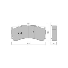 Plaquettes de frein GT2i Race Avant pour BMW Serie 3 (E82) M3 GT4 - Etriers de frein Brembo