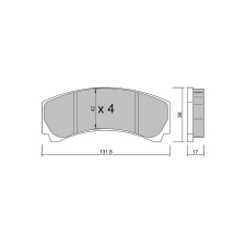 Pastiglie freno GT2i Race per pinze freno AP Racing CP9444 Radi-CAL 4 pistons
