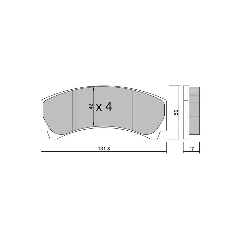 GT2i Race brake pads for brake calipers AP Racing CP9444 Radi-CAL 4 pistons - GT-PR14060T - 3666618559070