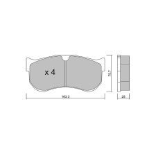 Plaquettes de frein GT2i Race Avant pour AUDI R8 5.2i V10 GT4 - Etriers de frein Brembo