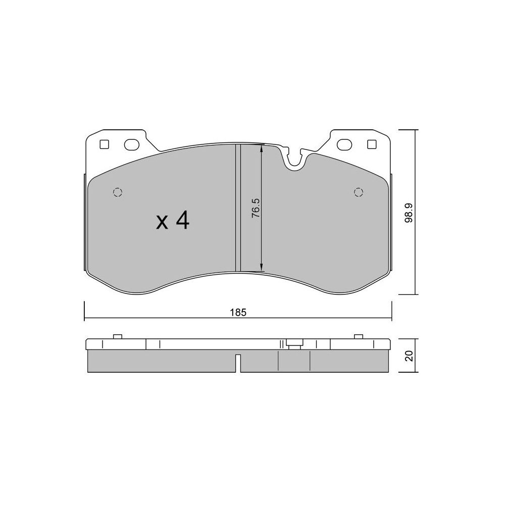 Pastiglie freno anteriori GT2i Race per BMW Serie 3 (G20-G21-G28-G80-G81) M3 3.0i Turbo 2018- - Pinze freno Brembo - GT-PR14200T - 3666618560038