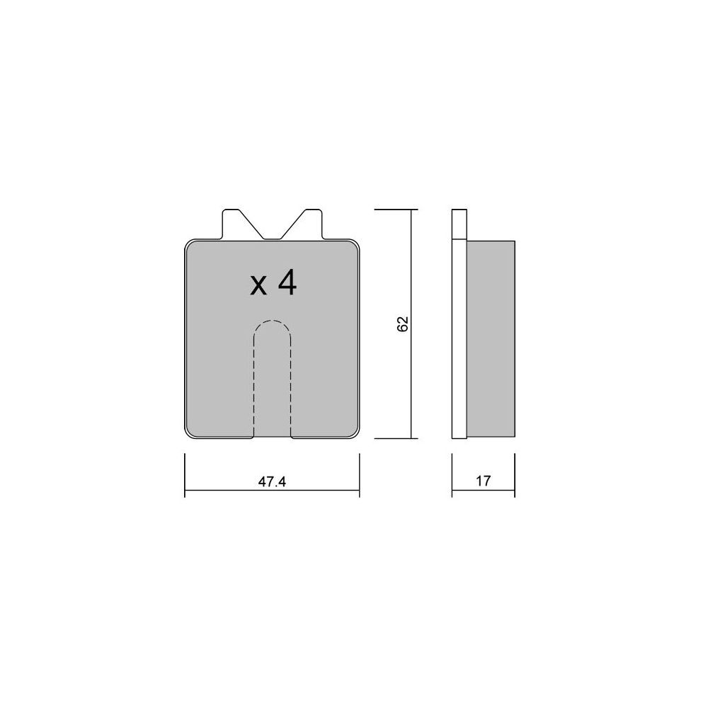 GT2i Race Front brake pads for LANCIA Fulvia I 1.3, 1.6 Rallye - Brake calipers Dunlop - GT-PR14210T - 3666618560793