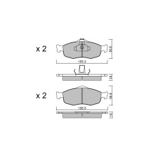 Plaquettes de frein GT2i Race Avant pour FORD Mondeo 1.6i 16V, 1.8i 16V, 1.8 TD, 2.0i 16V 1993-00 - Etriers de frein Ate 