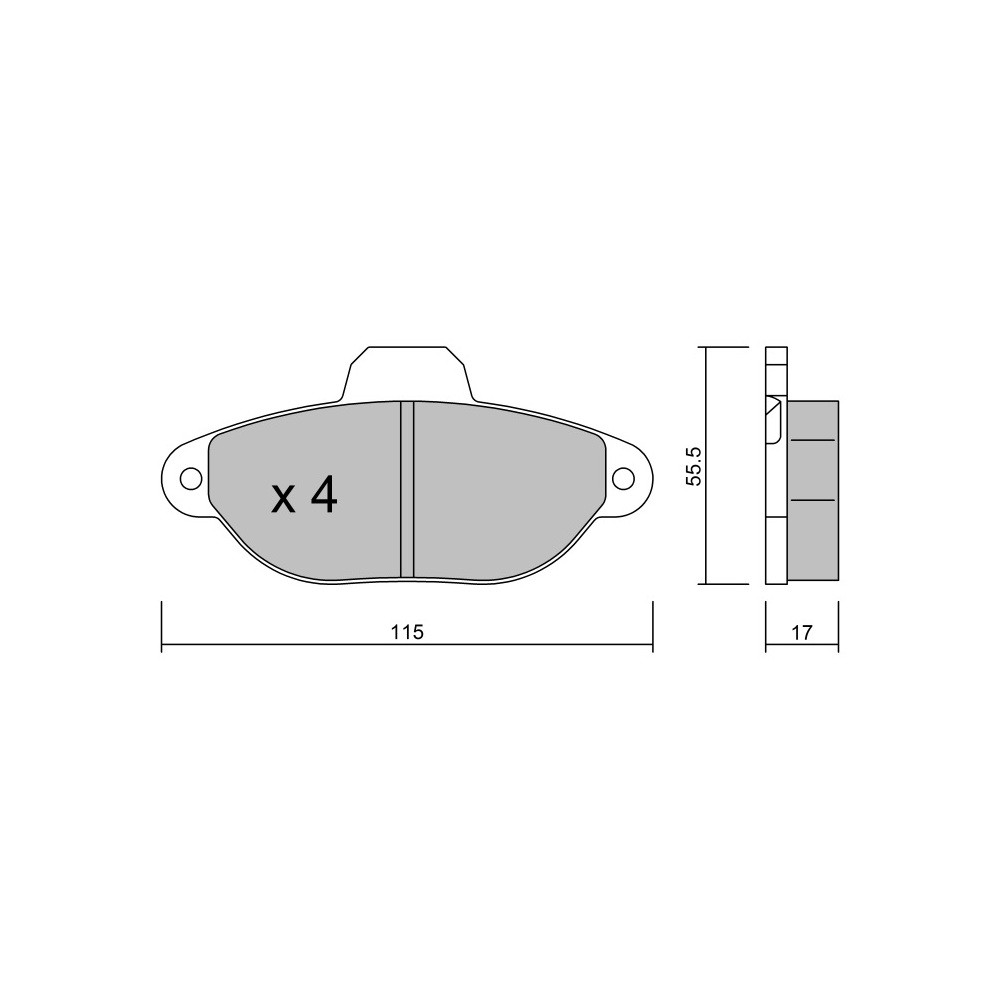 Plaquettes de frein GT2i Race Avant pour FIAT Cinquecento / Seicento 0.9i, 1.1i Gr N - Etriers de frein Bendix - GT-PR1621T - 3666618071008