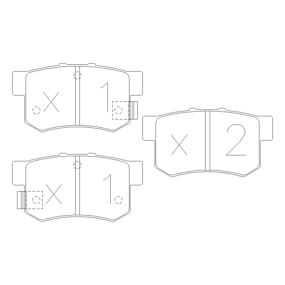 Plaquettes de frein GT2i Race Arrière pour HONDA Civic (EP) 2.0i 16V Type R Gr N - Etriers de frein Akebono - GT-PR1760T - 3661768553237