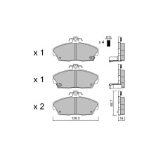 GT2i Race Front brake pads for MG ZR 105 1.4i 16V, 105 1.8i 16V Gr N - Brake calipers Girling